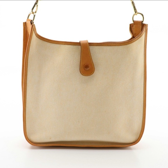 Hermès Toile‎ & Vache Leather Evelyne I GM Shoulder Bag – Vintage – Natural/Tan - Picture 3 of 16